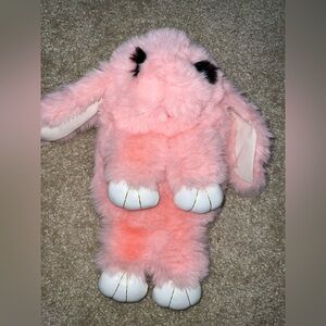 Adorable Pink Fluffy Bunny Plush Toy